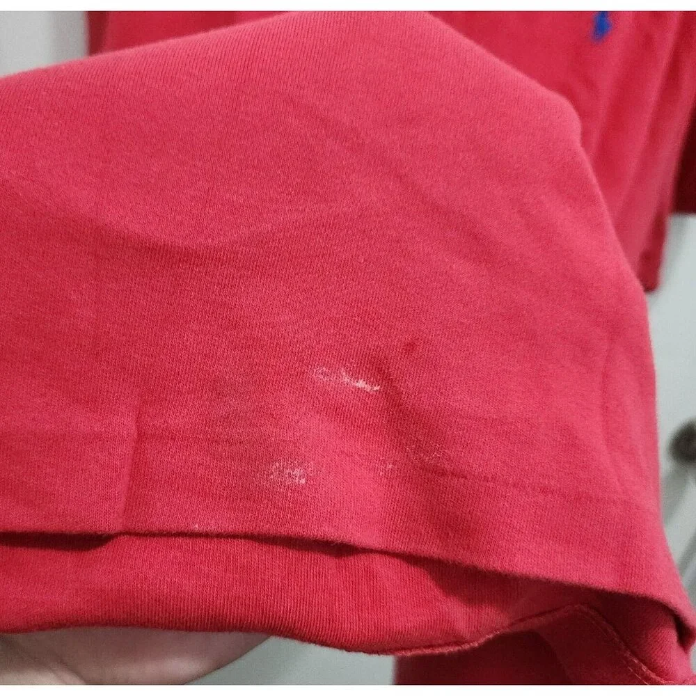 Polo Ralph Lauren Custom Slim Fit‎ Red Polo Shirt Size 2XL Cotton Blue Pony